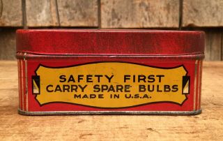 NOS Vintage PACKARD Motor Car Co Light Bulb Kit Tin Box Gas Service Station Sign 7