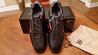 RARE Nike Air Zoom TW 2010 Tiger Woods Ltd Edition Golf Shoes 379222 Blk/Red 9M 10