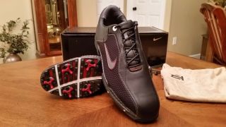 RARE Nike Air Zoom TW 2010 Tiger Woods Ltd Edition Golf Shoes 379222 Blk/Red 9M 2