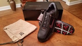 RARE Nike Air Zoom TW 2010 Tiger Woods Ltd Edition Golf Shoes 379222 Blk/Red 9M 6