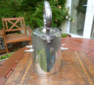 Antique Victorian Silver Plated Spirit Kettle,  Stand & Burner - Gorgeous Design 6