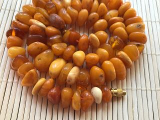 Old Geniune Natural Antique Baltic Vintage Amber jewelry stone Necklace 4