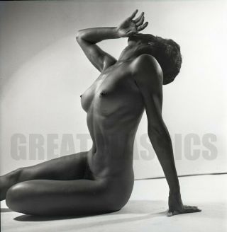 Wj 1950s Svelte Nude Figure Model 2 1/4 Camera Negative Peter Basch