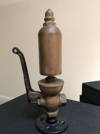 Vintage Lunkenheimer Steam Whistle No.  200 Brass Acorn Top
