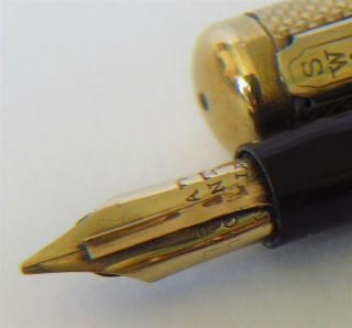 Vintage Mabie Todd and Bard York Gold Plated Eyedropper Fountain Pen 2