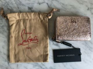 Christian Louboutin Rubylou Panettone Leather Purse Vintage Rose Gold Rrp £240