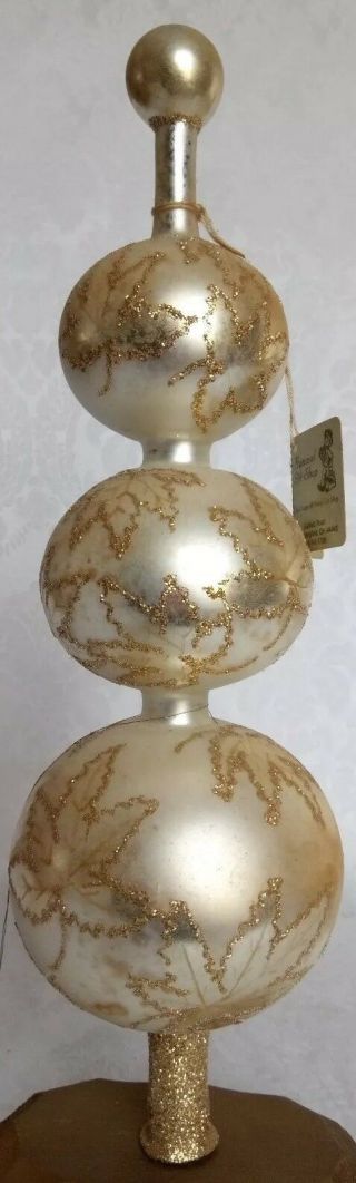 CHRISTOPHER RADKO SCARLETT ' S WEDDING DRESS FINIAL RARE GOLD MAPLE LEAF W/TAG 92 2