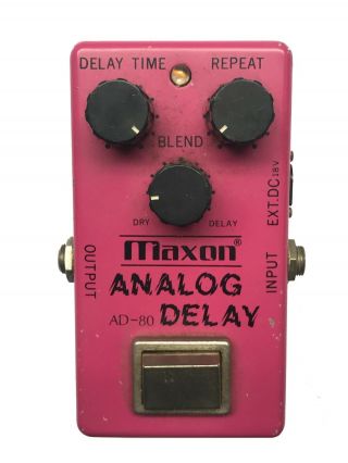 Maxon Ad - 80,  Analog Delay,  Narrow Box,  Mij,  1977,  Mn3005 Chip,  Vintage Effect