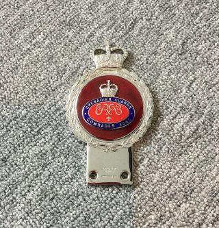 Rare Vintage Jr Gaunt Grenadier Guards Comrades Assn Car Emblem Badge