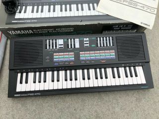 Yamaha Portasound Pss - 470 Vintage Keyboard W/power Cable/case/box