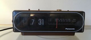 Flip Clock Back To The Future Panasonic Rc - 6015 Clock Radio 1976 Vintage