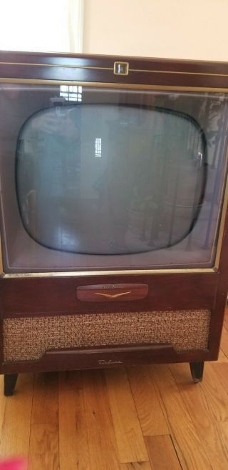 Vintage Rca Victor Deluxe 23 " Tv And Cabinet