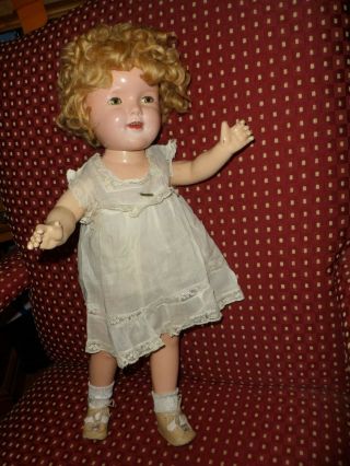 Vintage 1930s 20 " Ideal Shirley Temple Composition Doll