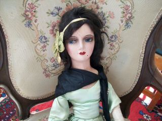 Rare And Alluring Vintage Side Glancing 1930s Boudoir Doll - Flapper Doll