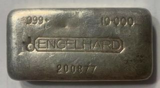 10 Oz Engelhard Silver Bar Bull Logo Rare