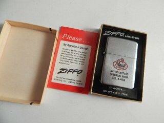 Vintage Zippo Cigarette Lighter And Paper " Mack Trucks " Pat 2032695