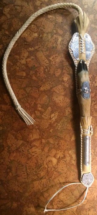 Vintage Real Deer Hoof Taxidermy Leather Fetish Bdsm Whip From Ussr