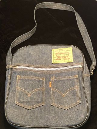 Vintage/extremely Rare - San Francisco Levi Brand Denim Tote Bag