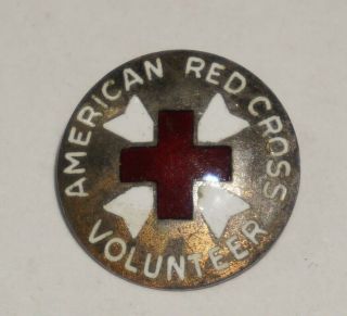 American Red Cross Volunteer Pin Wwii Arc Sterling Silver M3157