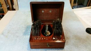 Vintage K&d Special Watch Makers Staking Tool Set W/anvil In Wood Box