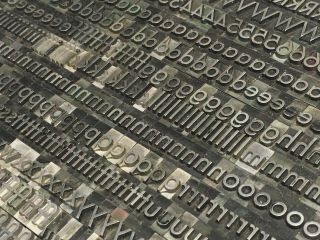 Futura Medium 30 Pt - Letterpress Type - Vintage Metal Lead Sorts Font Fonts