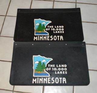 Vintage Mud Flaps State Of Minnesota Land Of 10,  000 Lakes Big Truck Pickup