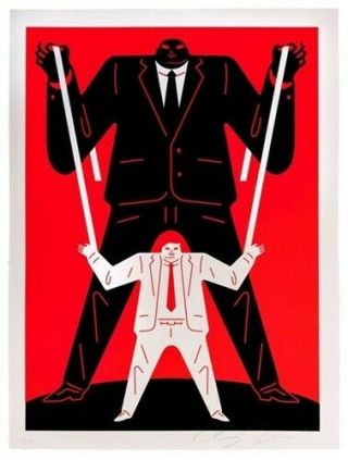 Rare Matching Set Of Cleon Peterson Prints: Trump / Mueller / Putin Obey Banksy