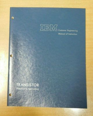 Rare Vtg 1958 Ibm Transistor Theory Engineering Science History Computer Radio