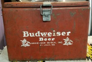Vintage Budweiser Metal Beer Bottle/can Cooler