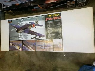 Vintage Rc Balsa Plane Kit Arf Global Focke Wulf Fw - 190a Rare