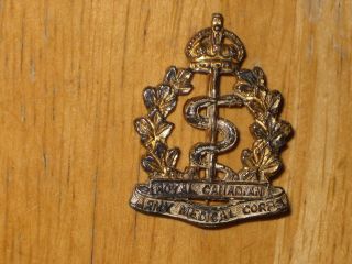 Ww2 Collar Badge Royal Canadian Army Medical Rcamc Nurse Sterling Silver