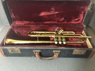 Vintage 1951 York Trumpet W/ Case And Mouthpiece Grand Rapids