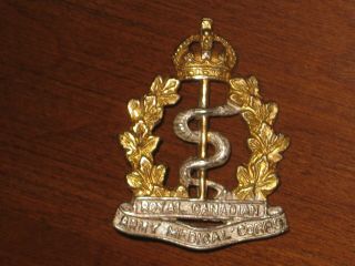 Ww2 Collar Badge Royal Canadian Army Medical Corps Nurse Officer Sterling Silver
