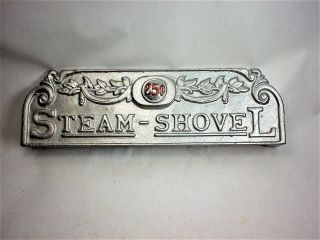 Steam Shovel Aluminum Sign 25 Cents For Vintage Coin - Op Machine