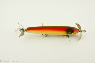 Vintage Paw Paw Torpedo Antique Fishing Lure Pressed Eye Rainbow St31