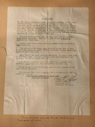 1943 World War Ii Air Corps Letter 