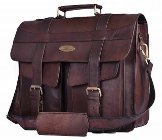 Vintage Men Leather Satchel Shoulder Laptop Bag Messenger Briefcase 3