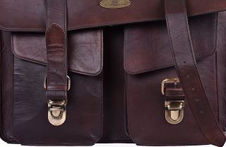 Vintage Men Leather Satchel Shoulder Laptop Bag Messenger Briefcase 7