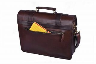 Vintage Men Leather Satchel Shoulder Laptop Bag Messenger Briefcase 8