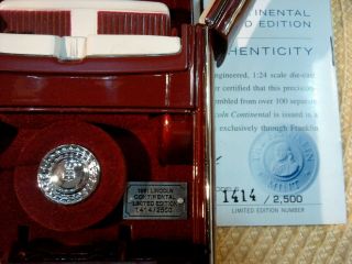 FRANKLIN 1961 LINCOLN CONTINENTAL RARE LE.  1:24 NOS.  UNDISPLAYED.  DOCS 12