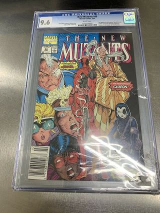 Mutants 98 Cgc 9.  6 White Pages 1st App Deadpool 2 Rare Vhtf Newsstand Upc