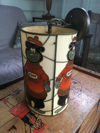 Vintage A&w Restaurant The Great Root Beer Bear Hanging Fixture Light Lamp