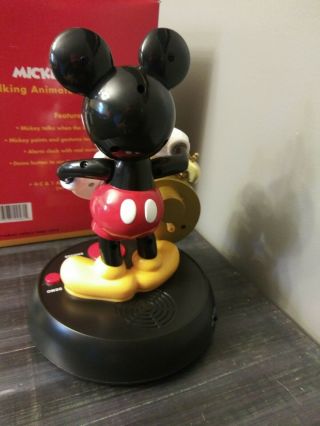 Disney Mickey Mouse Animated Talking Alarm Clock Vintage 5