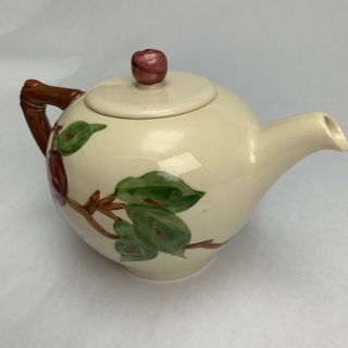 Vintage Franciscan Apple Teapot Made in California USA Romantic Fruit Pattern 8