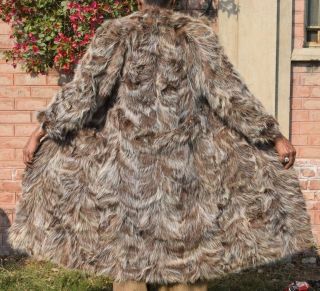 Opposam Opossam Fur Coat Vintage Real Long Hair Women Winter Warm M L