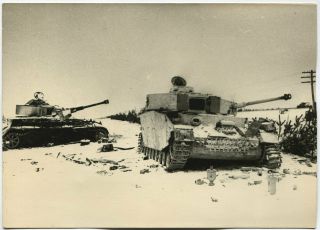 Wwii Large Size Photo: Destroyed German Panzer Iii & Iv Tanks,  Stalingrad Battle