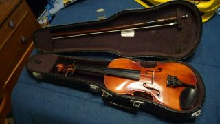 Vintage Anton Schoroetter Mittenwald/bayern Violin 1/2 Size Made In Germany