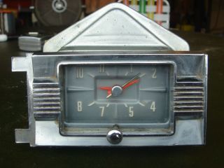 Vintage 1958 Fomoco Ford Clock Classic Car Clock Oem Chrome Bezel