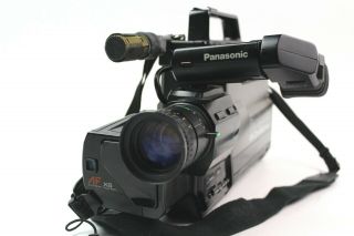 Vintage Panasonic Pv - 320 Omnimovie Vhs Hq Camcorder W/ Case,  Accessories