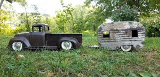 Vintage Camper Made For Tonka Buddy L Nylint Structo Pickup Truck Home Made